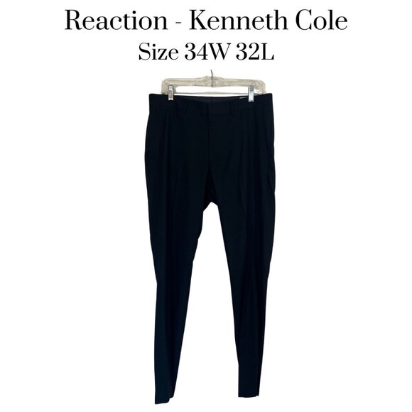NWT Reaction Kenneth Cole Modern Fit Flex Suit Pants Techni-Cole Comfort Waist - Picture 1 of 9